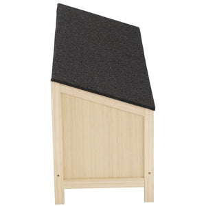 English Elm Chicken Nesting Box with Asphalt Roof Three Compartments Solid Pine Backyard Coop W2181P363545