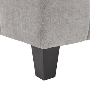 English Elm U-shaped Chenille Sectional Sofa with Dual Chaise Lounges, Tufted Back, Storage Pockets & Pillows Grey N719S002040E