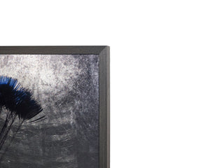 Sunpan THE PEACOCK - Luxurious 48" x 72" Artwork in Charcoal Frame - Stunning Metallic & Reflective Design A0262