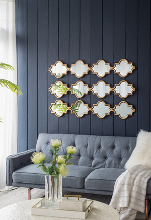 English Elm Gold Madlyn Long Narrow Wall Mirror 9.5x47.2″ – Transitional Gold Frame, Hang Vertically or Horizontally W2078P293825