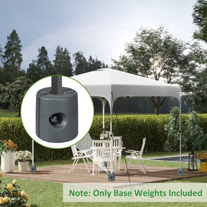 English Elm Outsunny Canopy Weights Set Of 4 - Durable Hdpe Sand Or Water-Filled Tent Weights For Stability W2225P249590-GIGA