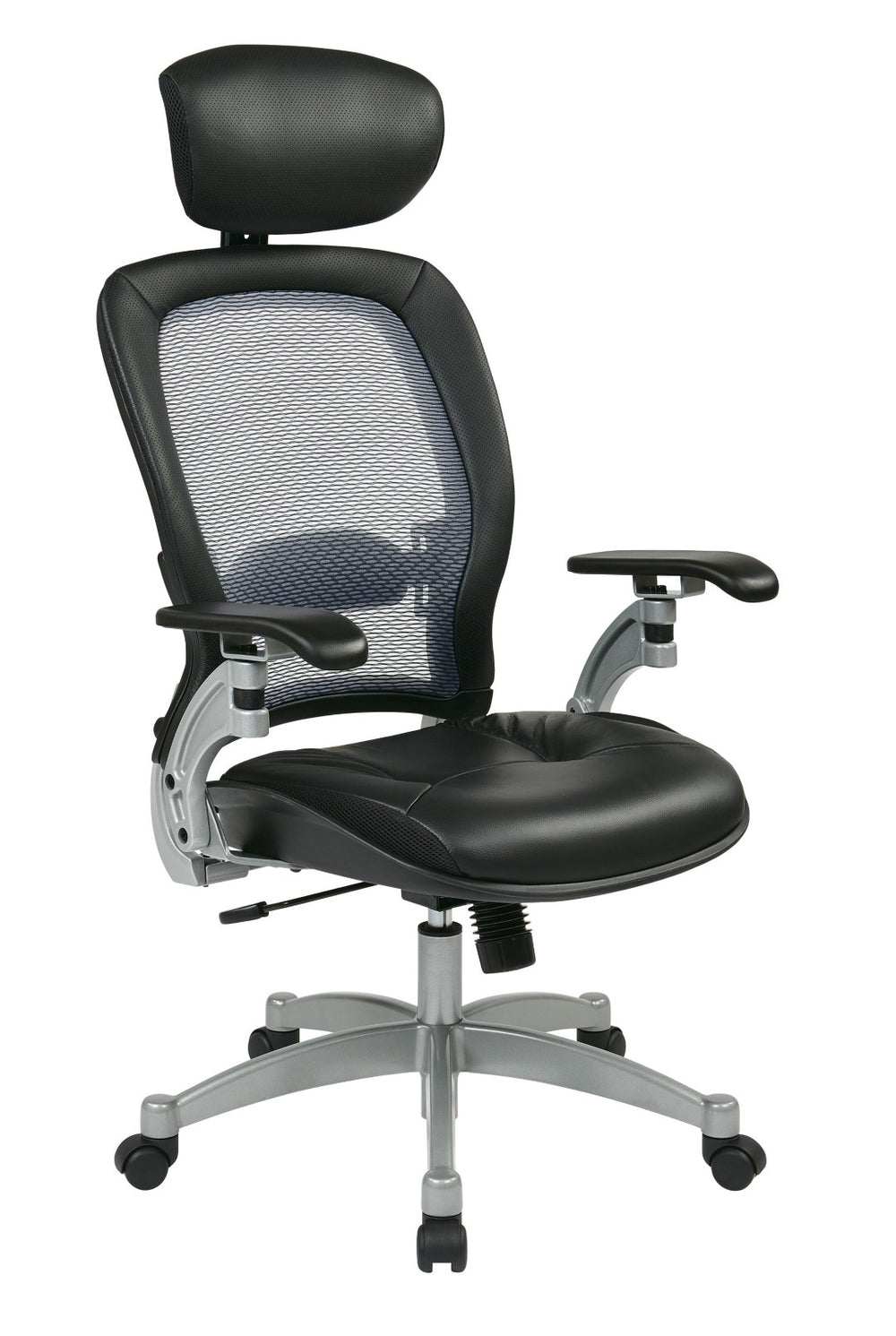 OSP Home Furnishings Professional Ergonomic Executive Chair with Airgrid Back Breathable Mesh and Lumbar Support 36806