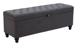 Halifax Storage Bench Gravel Gray 110083 Zuo Modern