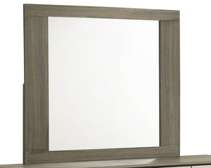English Elm Gem Modern Mirror in Beige & Brown Wood Frame — Large Reflective Surface, Sleek Clean-Lined Design, Enhances Light and Space B009P254154