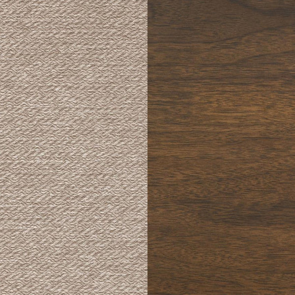 English Elm Set Of 2 Comfort-Enhanced Upholstered Dining Chairs In Soft Latte Twill With Medium Walnut Frame B016P223164-GIGA