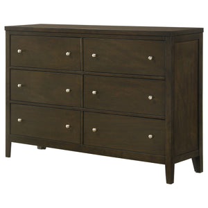 English Elm Clement 6-Drawer Dresser Cabinet In Dark Cocoa – Elegant Storage Solution For Modern Bedrooms B062P375567
