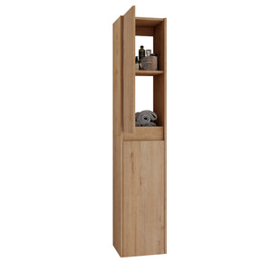 English Elm 12" Bathroom Side Cabinet - Sleek Wall-Mounted Organizer With Soft-Close Doors & Stylish Design W999S00216