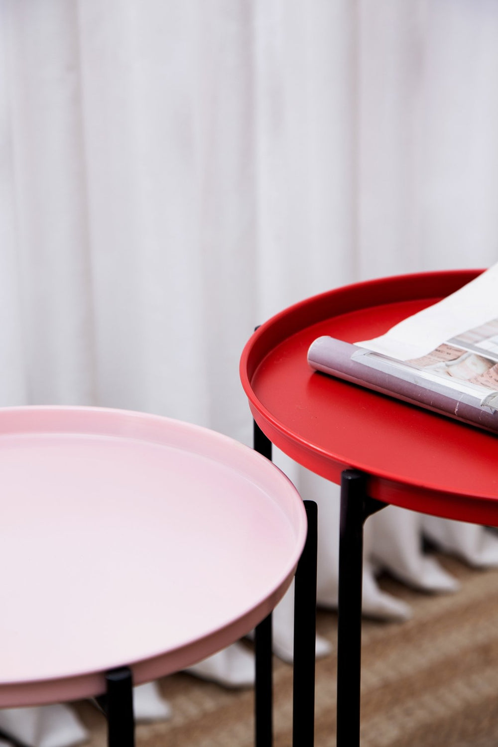 English Elm Set of 4 Multicolor Nesting Plant Stands — Modern Metal Tiered Display, Versatile Heights for Pots and Decor (22",20",16",12") W2078P394150