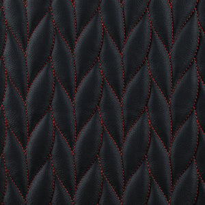 English Elm Norset Black Leatherette Office Chair with Herringbone Pattern, Red Stitching, Adjustable Comfort B062P333398