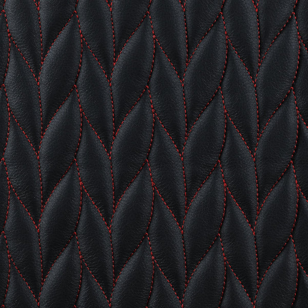 English Elm Norset Black Leatherette Office Chair with Herringbone Pattern, Red Stitching, Adjustable Comfort B062P333398