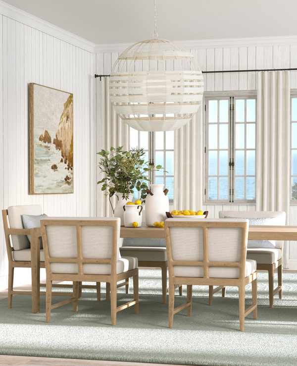 Lapsley Stunning White Orb Chandelier with Twisted Kraft Paper, Adjustable Height & Contemporary Style