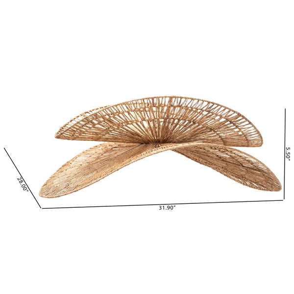 English Elm Woven Jute Pendant Shade Handcrafted Bohemian Ceiling Accent for Warm Ambient Glow B2750P467863