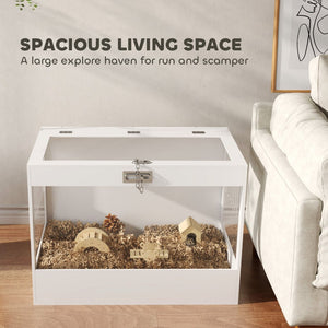 English Elm Pet Hamster Enclosure with Acrylic Panels Lockable Top Mdf Frame and Enrichment Accessories T3971P407521