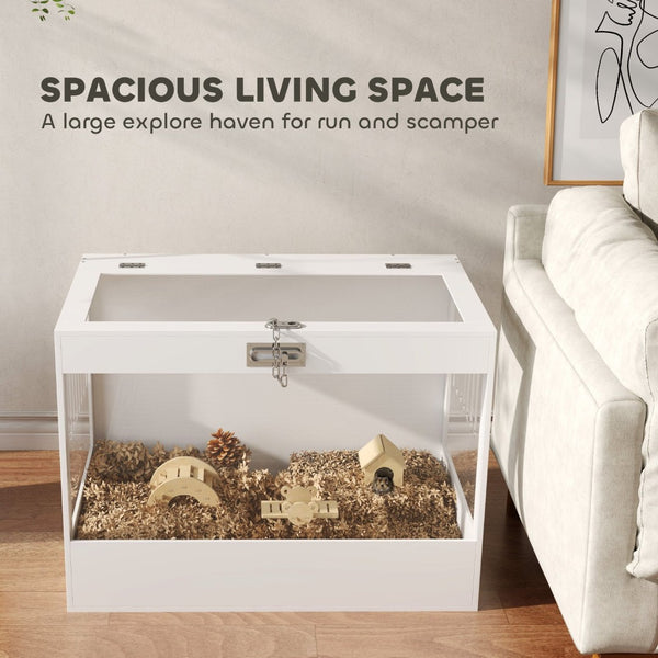 English Elm Pet Hamster Enclosure with Acrylic Panels Lockable Top Mdf Frame and Enrichment Accessories T3971P407521