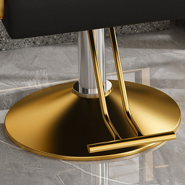 English Elm Hydraulic Salon Chair 360° Swivel Professional Barber Stylist Seat with Pump, PU Leather Comfort W2700P318173