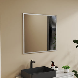 English Elm 80cm Round Float Glass Wall Mirror Polished Edge Vanity Bathroom Hallway Decor White W3151P265960