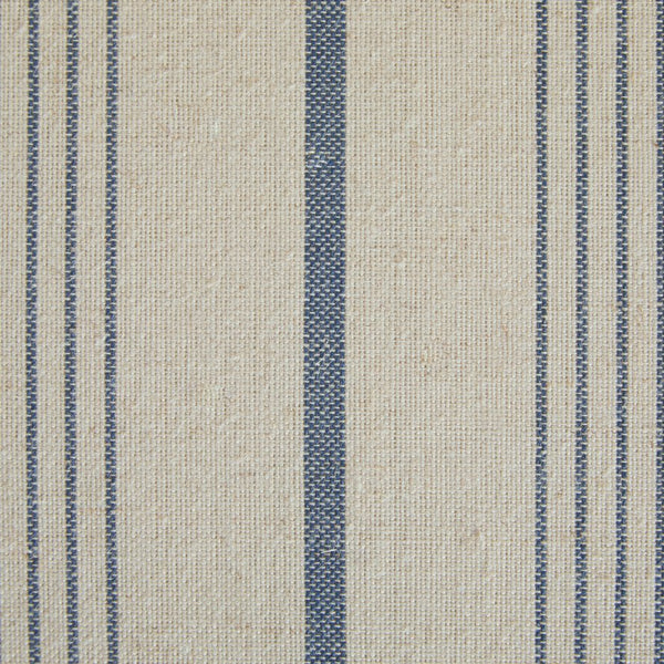 English Elm Christopher Knight Home® - Upholstered Stripe Barrel Chair Beige & Blue Fabric Club Seat with Studs, Plush Cushion, Wood Legs N776P237271S