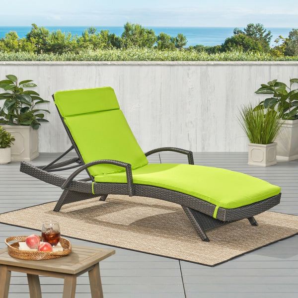 English Elm Christopher Knight Home® - 52005.00Cush-Grn Outdoor Chaise Lounge Cushion – Vibrant Green, Water-Resistant, Comfort & Style! N775P230263G