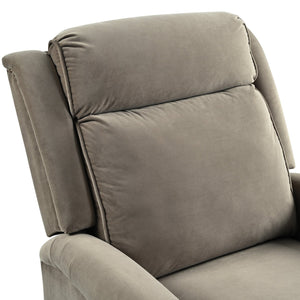 English Elm Christopher Knight Home® - 360° Swivel Recliner Plush Velvet Manual Rocker with Infinite Recline Support for Living Room Comfort Light Brown N763P202666F