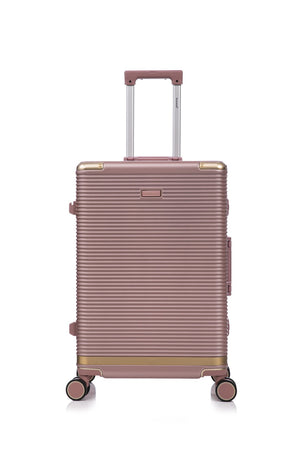 English Elm Luggage Set 3 Piece Polycarbonate Aluminum Frame Hard Shell Travel Suitcases with Lock Rose Gold T3292P361541