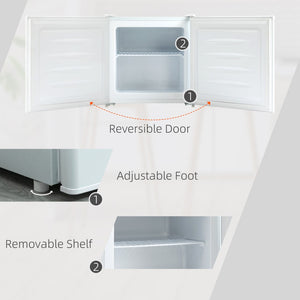 English Elm Homcom Compact Upright Freezer 1.1 Cu Ft with Reversible Door for Dorm or Office W2225P173902