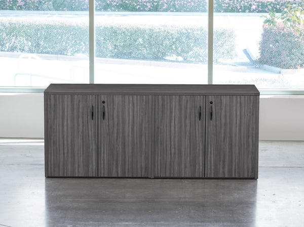 OSP Home Furnishings Napa Executive Credenza with Concealed Storage for Modern Office or Conference Room 4-Door NAPSGW-TYP207