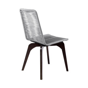 English Elm Island Eucalyptus Wood Rope Weave Outdoor Dining Chairs Resort Patio Set of 2 B2736P464892