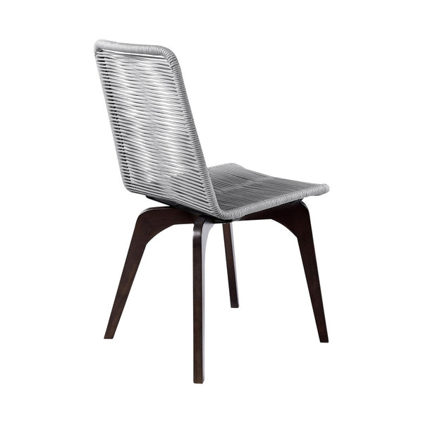 English Elm Island Eucalyptus Wood Rope Weave Outdoor Dining Chairs Resort Patio Set of 2 B2736P464892