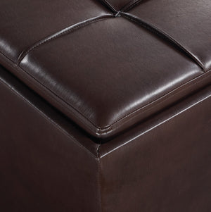 OSP Home Furnishings Rockford Storage Ottoman Cocoa