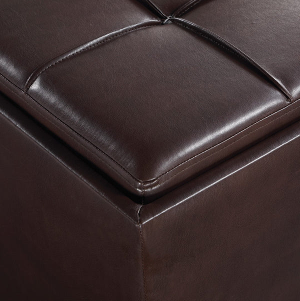 OSP Home Furnishings Rockford Storage Ottoman Cocoa