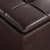 OSP Home Furnishings Rockford Storage Ottoman Cocoa