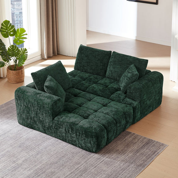 English Elm Chenille L-Shape Sectional Sofa - Plush Minimalist Sleeper Couch For Stylish Living Rooms & Apartments W2339S00078
