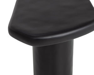 Sunpan DETTI End Table - Sculptural Matte Black Concrete Accent Piece for Modern Living Spaces & Patios 112618