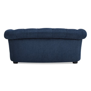 English Elm Kiki 36.5" Chesterfield Dog Sofa Bed, Medium, Pacific Blue Stain Resistant High Performance Polyester