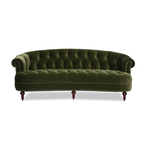 English Elm La Rosa Chesterfield Sofa Tufted Velvet Nailhead Trim Victorian Parlor Style B2719P238191
