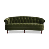 English Elm La Rosa Victorian Chesterfield Tufted Sofa, Olive Green Performance Velvet