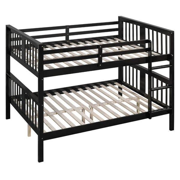 English Elm Full Over Bunk Bed Solid Pine Frame White Finish Converts to Two Beds LT000203AAP-2
