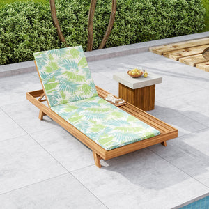English Elm Christopher Knight Home® - Lounge Chaise Set - Acacia Wood With Water-Resistant Cushions, 4-Position Recline & Stylish Design N770P253442T_N770P253018L