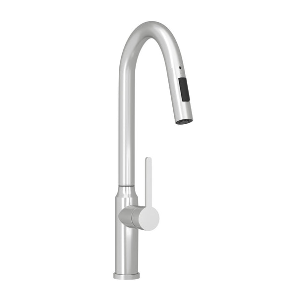 English Elm Bothwa Pull Down Kitchen Faucet with Stainless Steel Spout and Ceramic Cartridge Control Brushed Nickel B2724P262919
