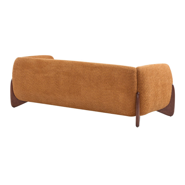 English Elm Christopher Knight Home® - 82Inches Caramel Boucle Sherpa Sofa - Plush Comfort, Modern Design, Cozy Living Room Essential N771P205090W_N771P205091W