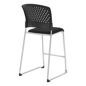 OSP Home Furnishings Tall Stackable Visitor Chairs for Office Reception Ergonomic Seating with Sturdy Frame 88657C23-30 (23 Pack w/Dolly)
