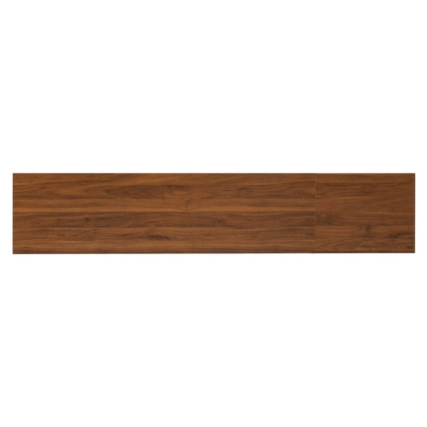 English Elm 78inch Walnut Entertainment Center Fluted Glass Solid Wood Legs Modern Living Room N710P362203P