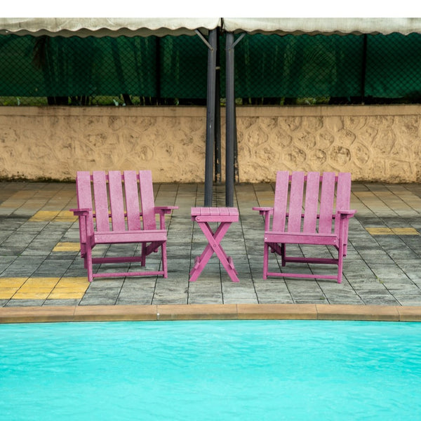 English Elm Shoreline Recycled Hdpe Folding Adirondack Chair Fully Assembled Modern Patio Seating Burgundy B2745P409686