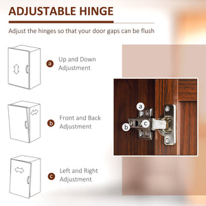 English Elm HOMCOM 63" Kitchen Pantry Cabinet with 5-Tier Shelves, Two Adjustable Shelves, Anti-Tip Safety Brown W2225P217119