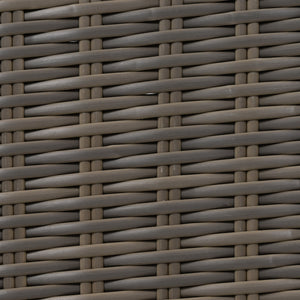 English Elm K&K 8-Piece Wicker Patio Set with 360° Swivel Rockers, Acacia Storage Table, Durable Cushions Beige+Brown N707S000016Z