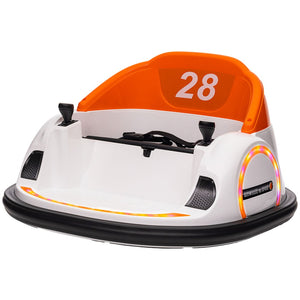 English Elm Qaba 12v Electric Toddler Bumper Car with Remote Control Led Lights and 360 Spin W2225P229194
