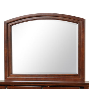 English Elm Charming Cherry Traditional Mirror with Rich Cherry Finish, 42"H x 36"W, Timeless No-Assembly Decor B078108516