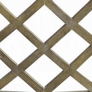 English Elm Set of 2 Padded Side Chairs Beige Upholstered Seats with Diamond Slat Back Rustic Oak Finish Comfort B016P329810