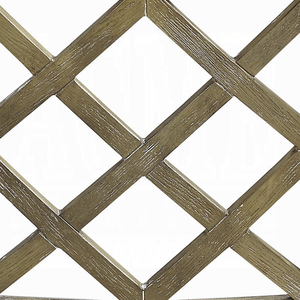 English Elm Set of 2 Padded Side Chairs Beige Upholstered Seats with Diamond Slat Back Rustic Oak Finish Comfort B016P329810