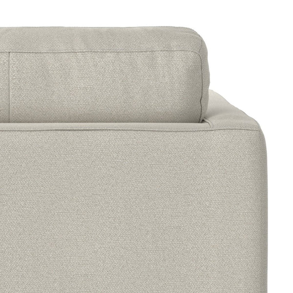 English Elm Morrison Sculptural Mid-century Armchair with Rubberwood Legs and Performance Fabric Cream White B136P420740